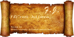 Füredi Julianna névjegykártya